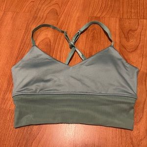 Forever 21 green mesh sports bra